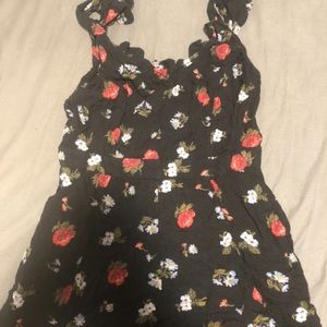 American eagle black flowery romper